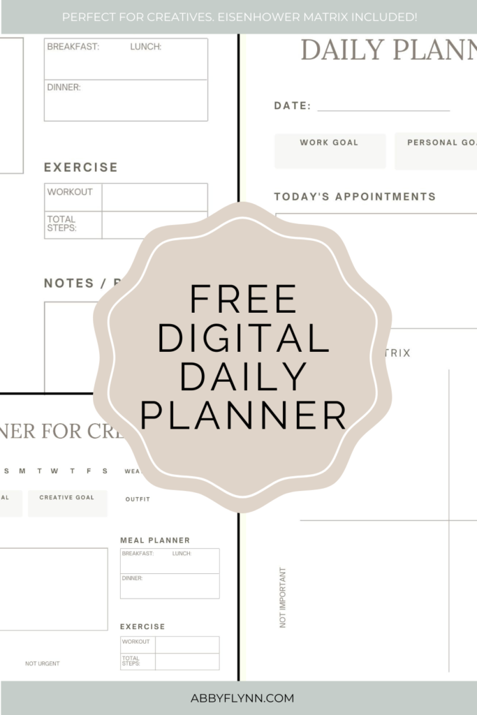 Daily planner template free download