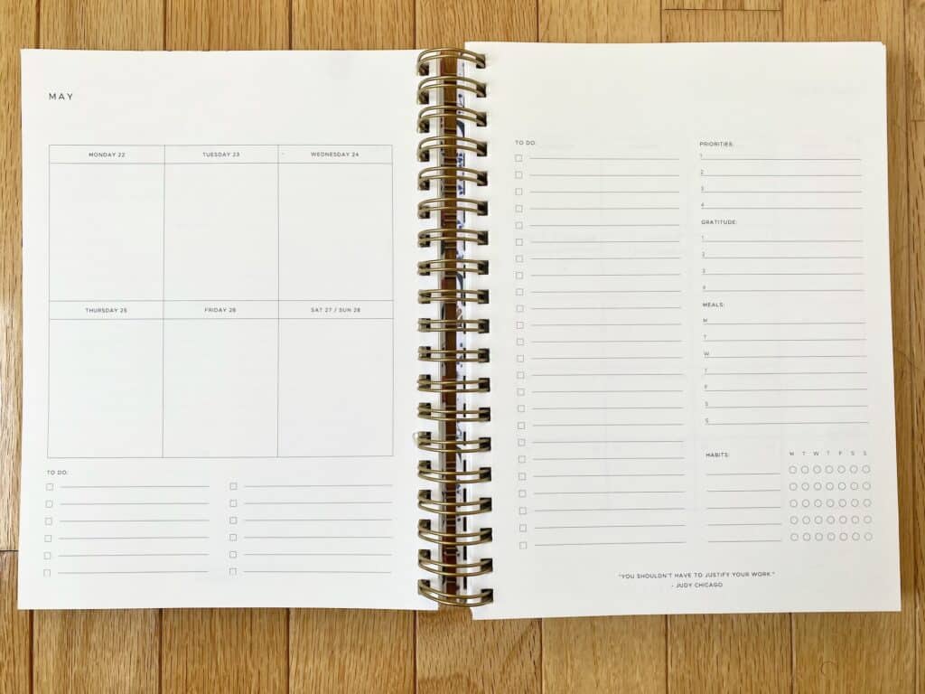 golden coil planner layout