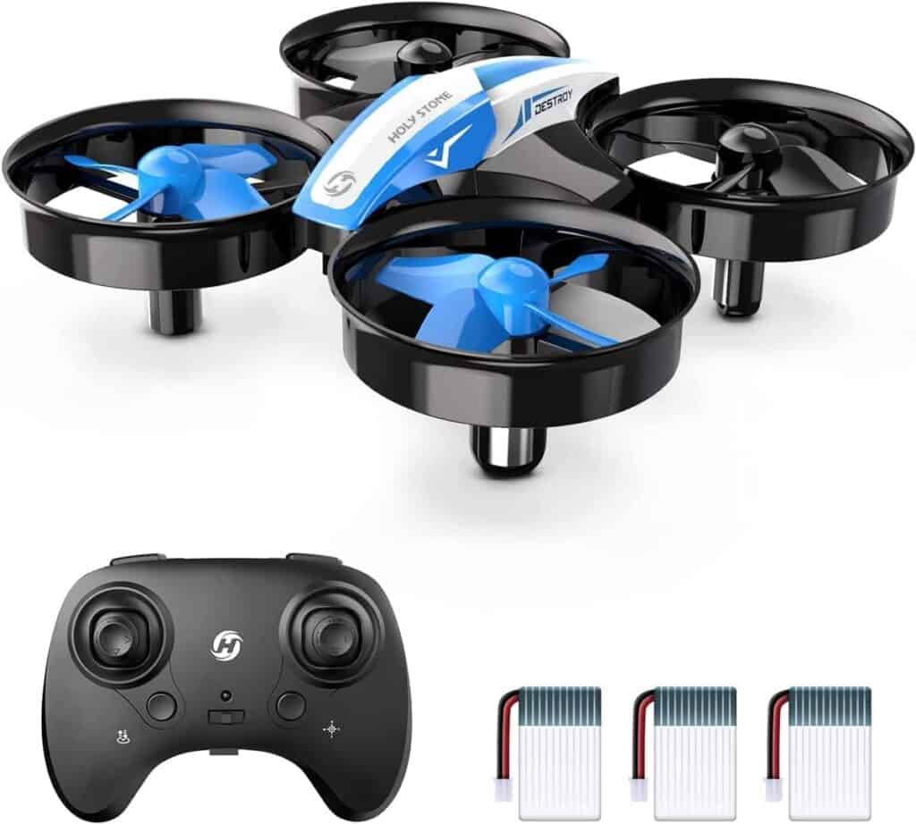 Black and blue mini drone toys