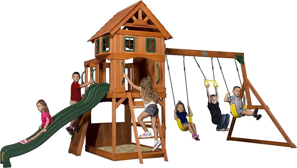 wooden swing sets under $1000