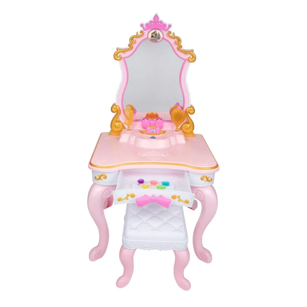 Pink child's toy vanity