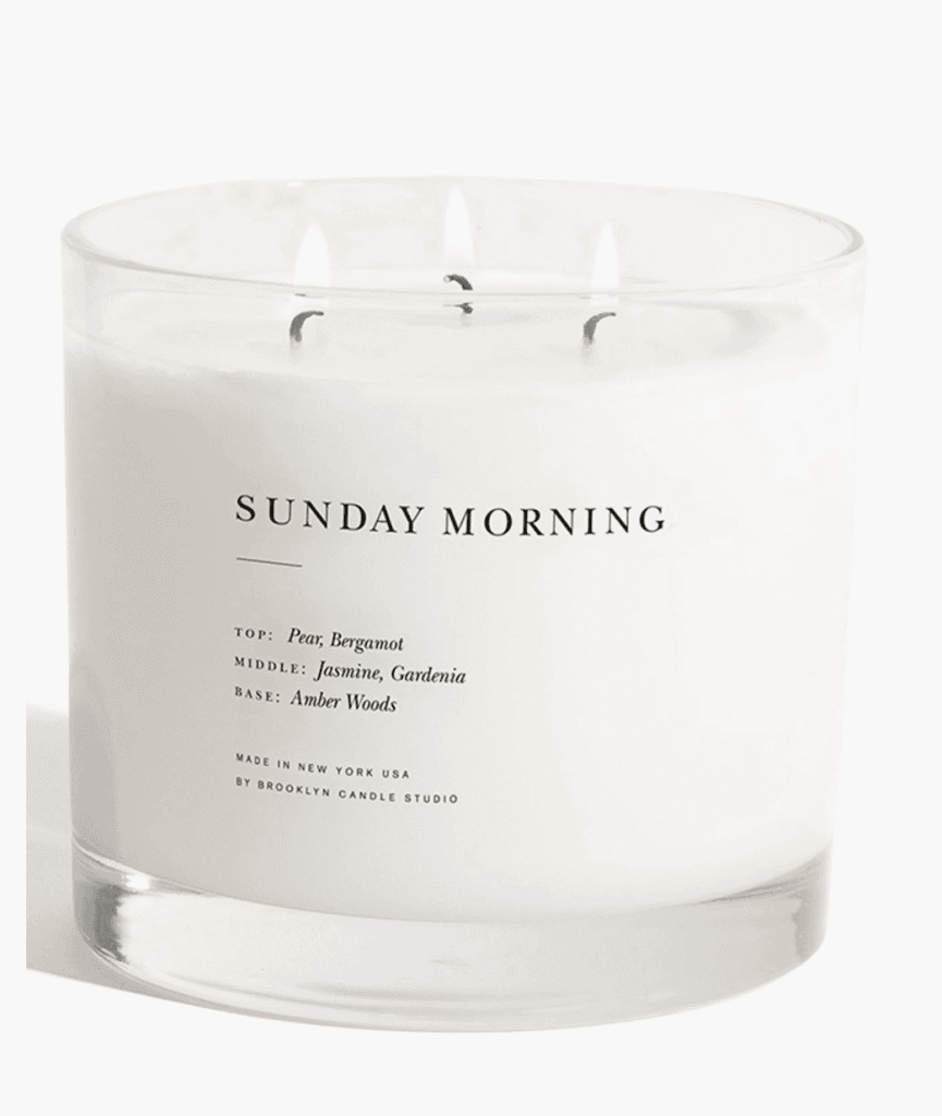 White Sunday Morning candle