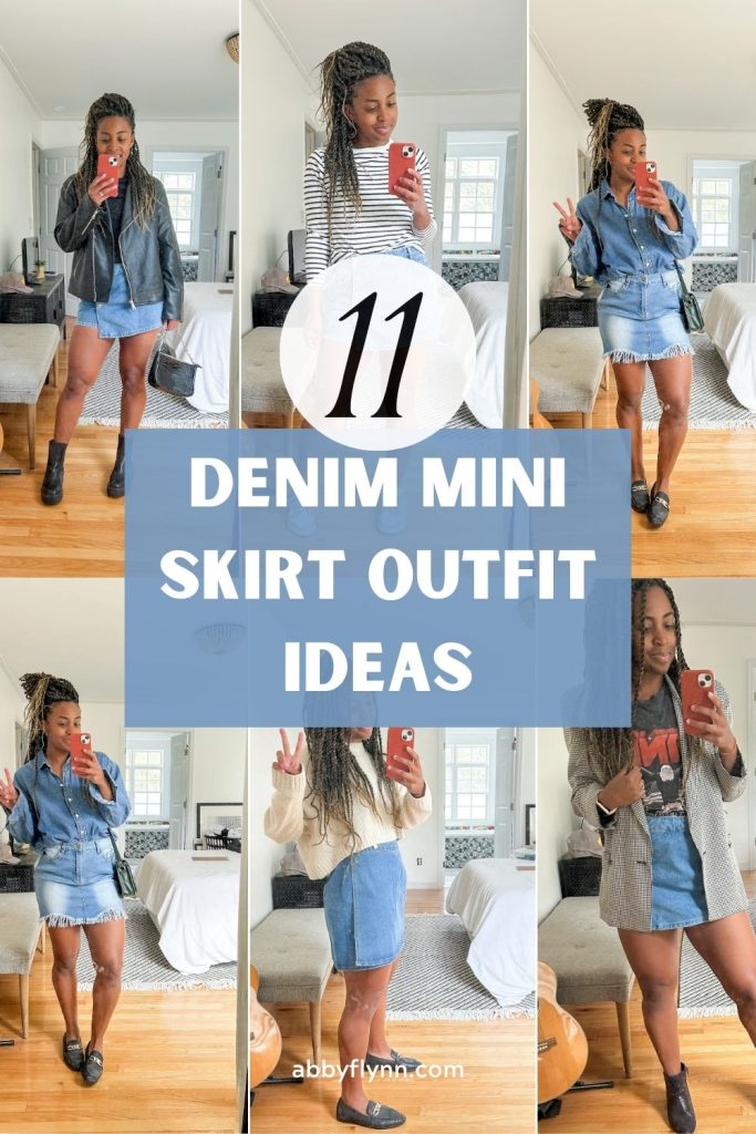 11 Denim Skirt Outfit Ideas for Moms