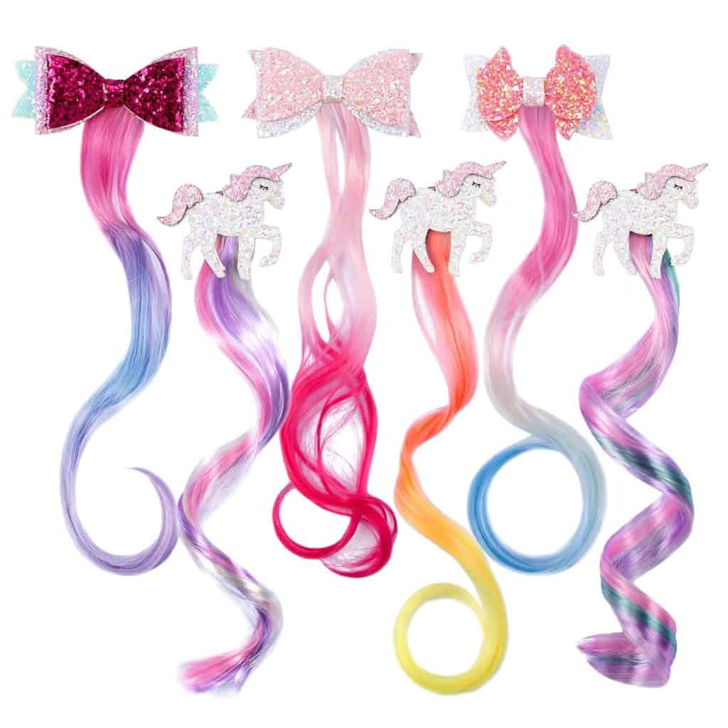 Gift idea - colorful unicorn hair clips