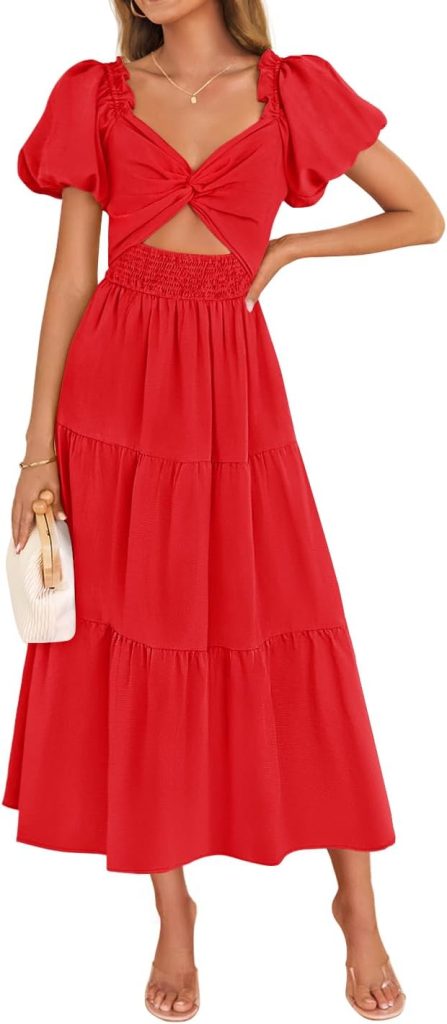 ZESICA Womens Summer Casual Flowy Vacation Maxi