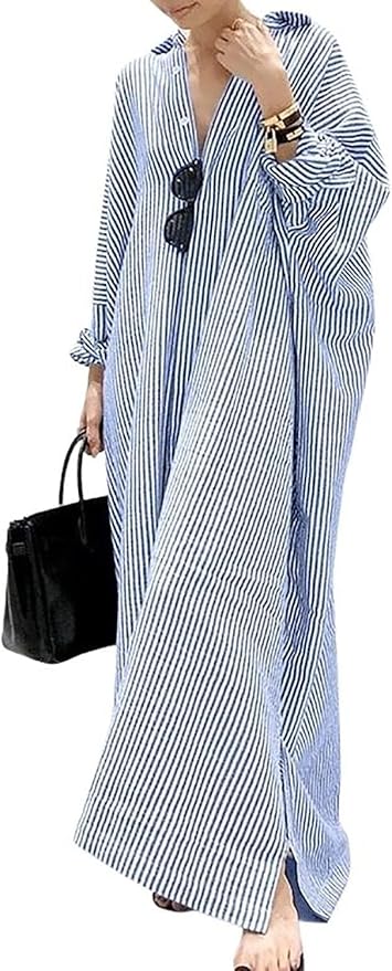 Striped casual spring dress