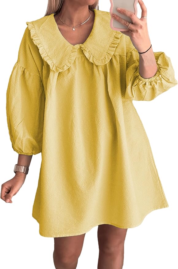 babydoll puff sleeve dress - spring dresses with sleeves