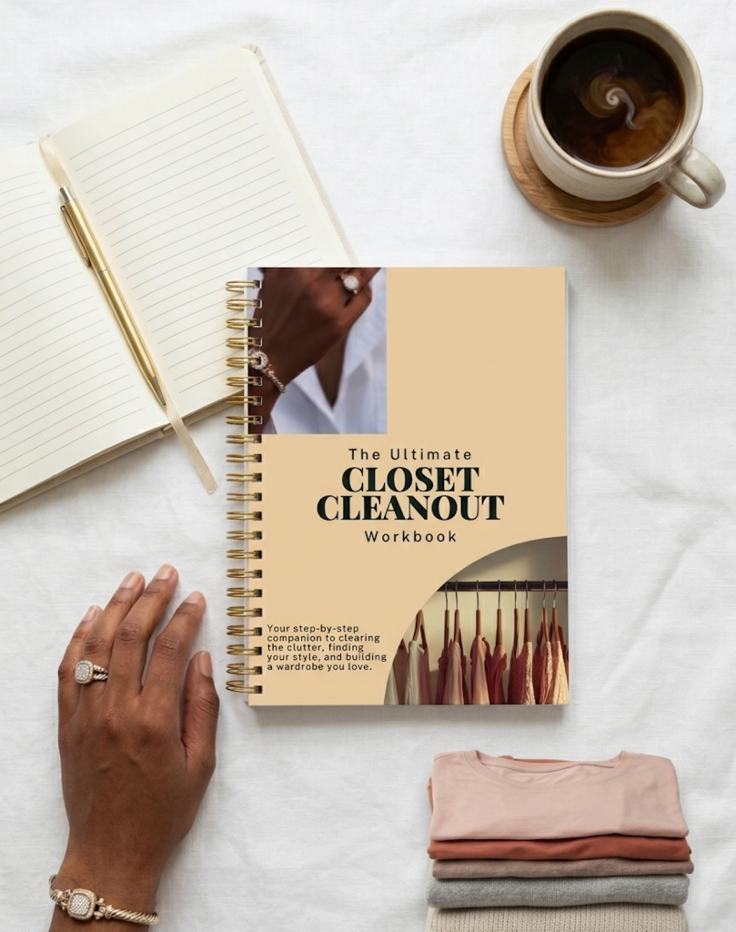 Free printable closet cleanout workbook with checklists and outfit tracker